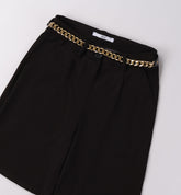 shorts neri con cintura gioiello ragazza